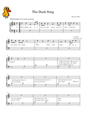 Duck Song Layout The Duck Song – Bryan Oden The Duck Song for Concert Band Sheet Music ...