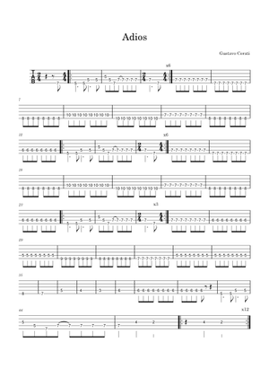 Adiós - Gustavo Ceratti Sheet Music with Chords for Piano (Solo) easy ...