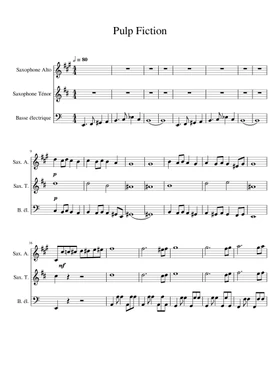 Free pulp fiction by Haloo Helsinki! sheet music | Download PDF or print on  