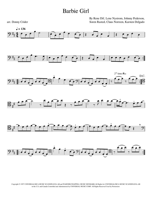 Barbie girl – Aqua for solo cello