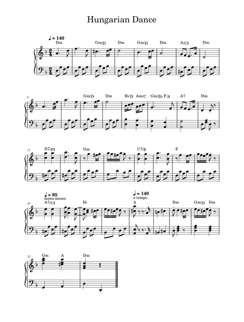 Hungarian Dance No. 5 – Johannes Brahms