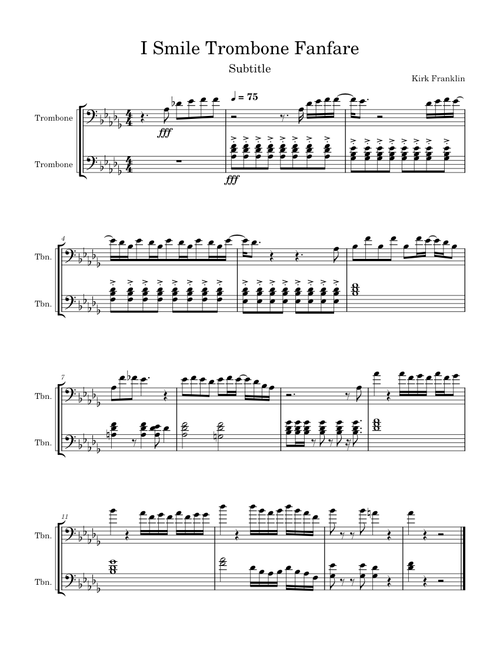 I Smile Trombone Fanfare