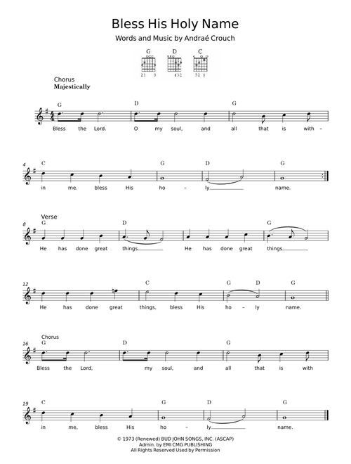 Bless His Holy Name - Andraé Crouch