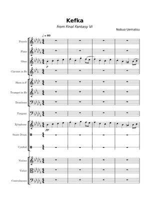 Final Fantasy VI - Kefka (4 hand piano reduction) Sheet Music for