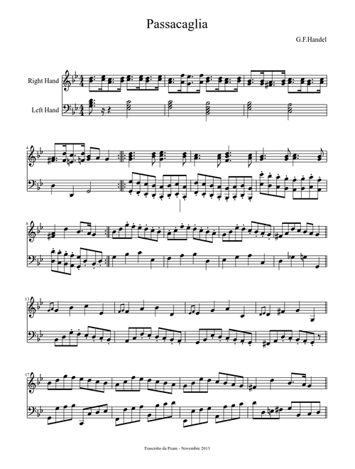Passacaglia - G.F Handel
