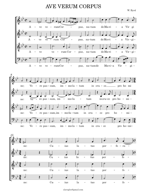 Ave verum corpus – William Byrd