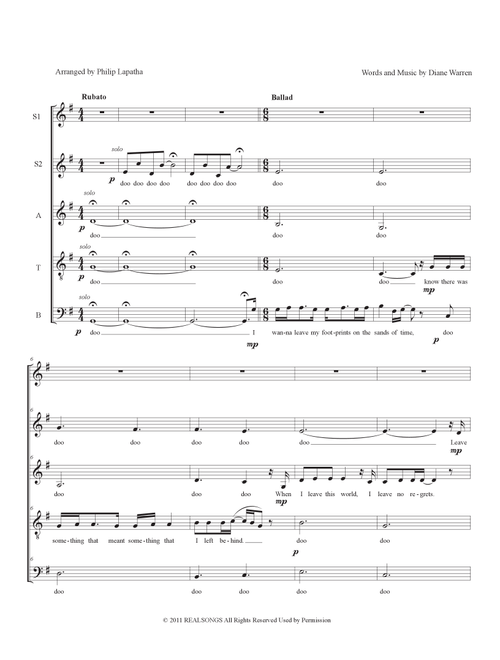 I Was Here (Arr. Philip Lapatha) - Beyonce (Choral, SATB divisi)