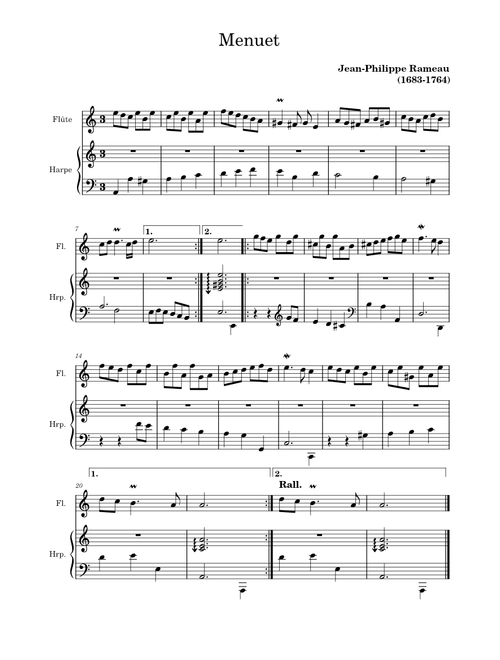 Menuet – Jean-Philippe Rameau