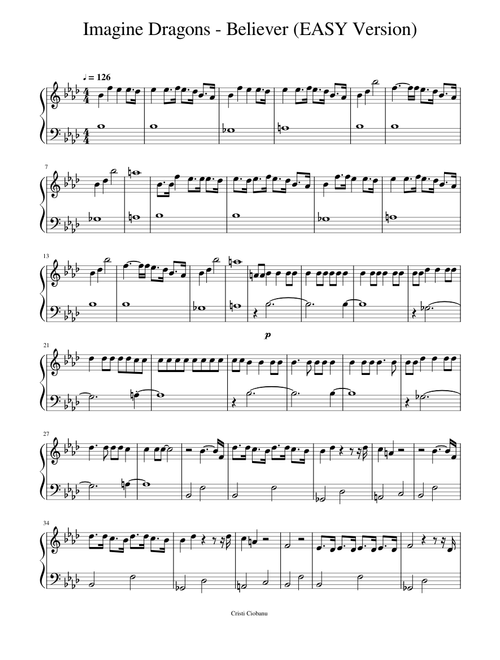 Imagine Dragons - Believer (EASY Version)
