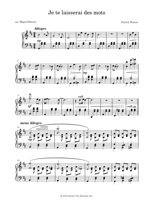 Je te laisserai des mots by Patrick Watson