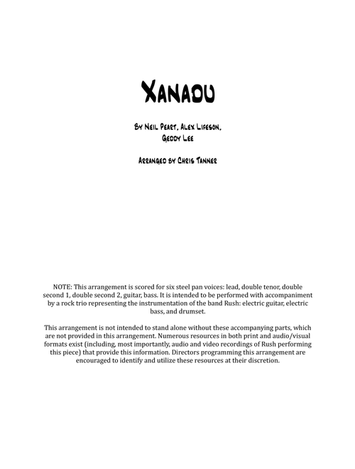 Xanadu (Arr. Chris Tanner) - Rush (Steel Drum Band)
