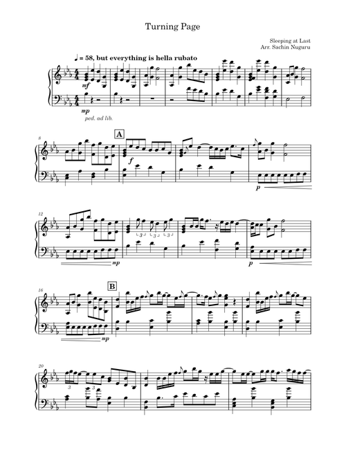 Turning Page – Sleeping at Last Turning Page