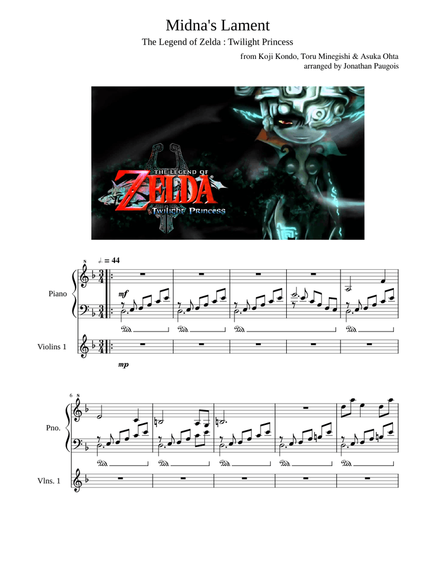 Midna's Lament The Legend of Zelda Twilight Princess Sheet music