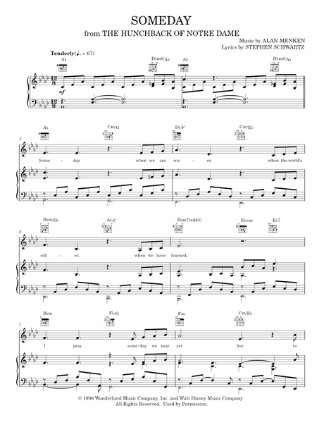 The Hunchback of Notre Dame - Piano/Vocal by Alan Menken
