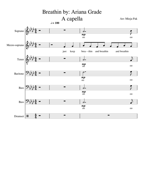 Breathin - Ariana Grande (A capella)
