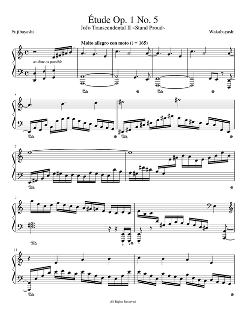 Étude Op. 1 No. 5 ("Stand Proud")