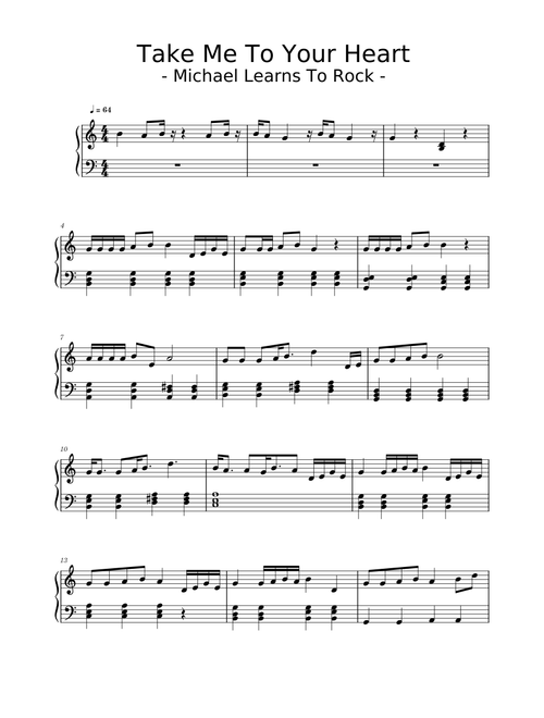 Take Me To Your Heart - Michael Learns To Rock -