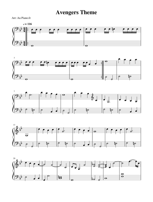 Avengers Theme (Easy Version)
