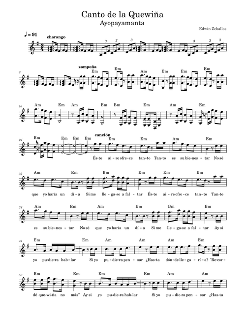 Canto de la Quewiña-Em