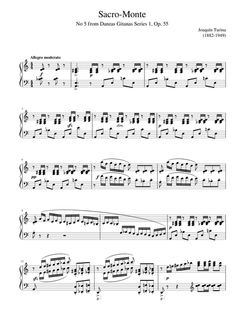Turina - Sacro-Monte - No 5 from Danzas Gitanas Op. 55