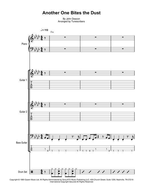 Another One Bites the Dust (Arr. Tunescribers) - John Deacon (Jazz Combo)