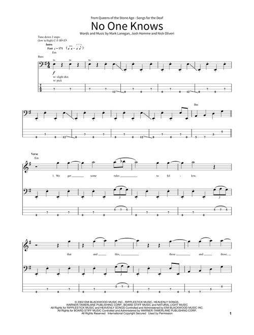 No One Knows - Queens Of The Stone Age (School of Rock - Bass Guitar)