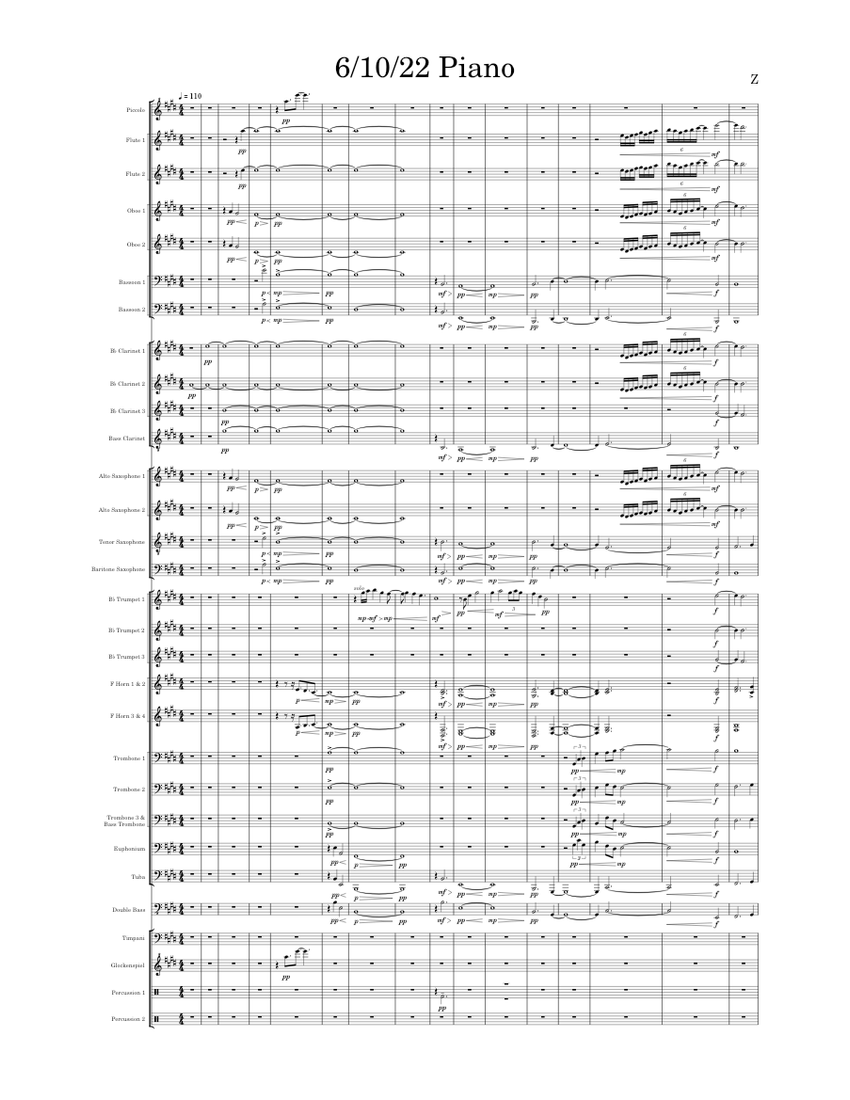 6 12 22 Sheet music for Trombone, Euphonium, Tuba, Flute piccolo & more instruments (Concert