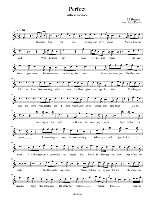 Perfect Alto  saxophone