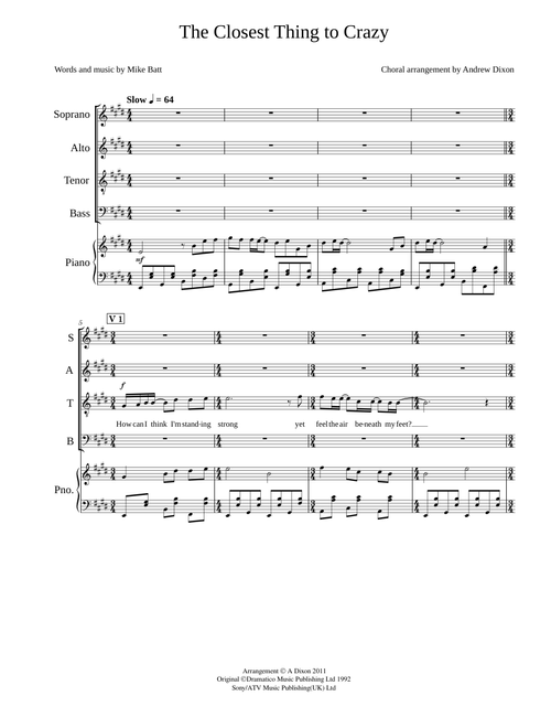 The closest thing to crazy – Katie Melua (choral)