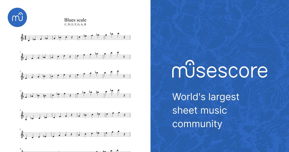 Blues scales Sheet music for Saxophone tenor (Solo)