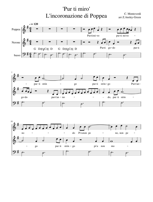 Pur ti miro - Claudio Monteverdi