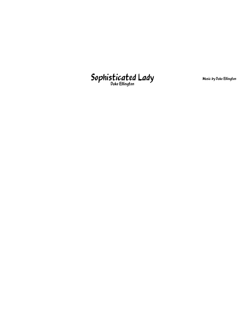 Sophisticated Lady (Duke Ellington) - Full Big Band
