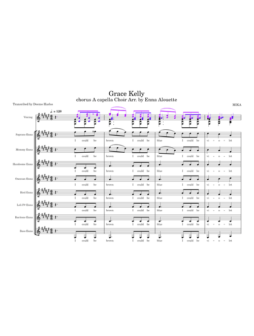 Grace Kelly - MIKA (chorus A Capella Choir Arr. by Enna Alouette)