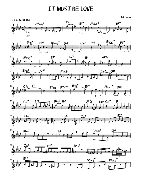 It Must Be Love - Bill Evans