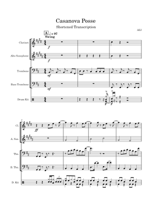 Casanova Posse Sheet Music with Chords for Piano, Trombone, Flute ...