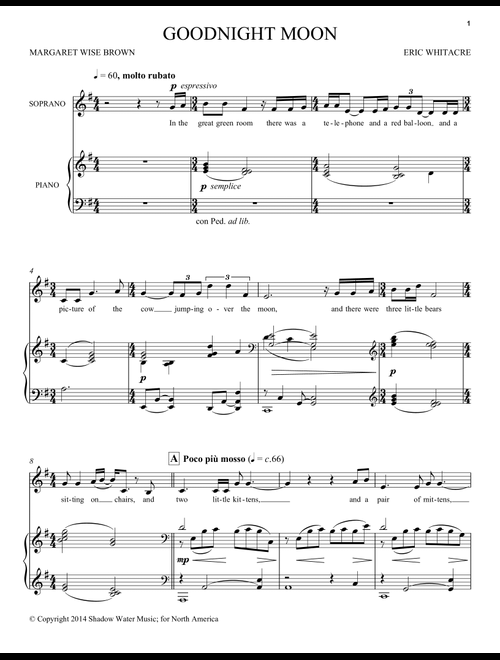 Goodnight Moon - Margaret Wise Brown (Piano Vocal)