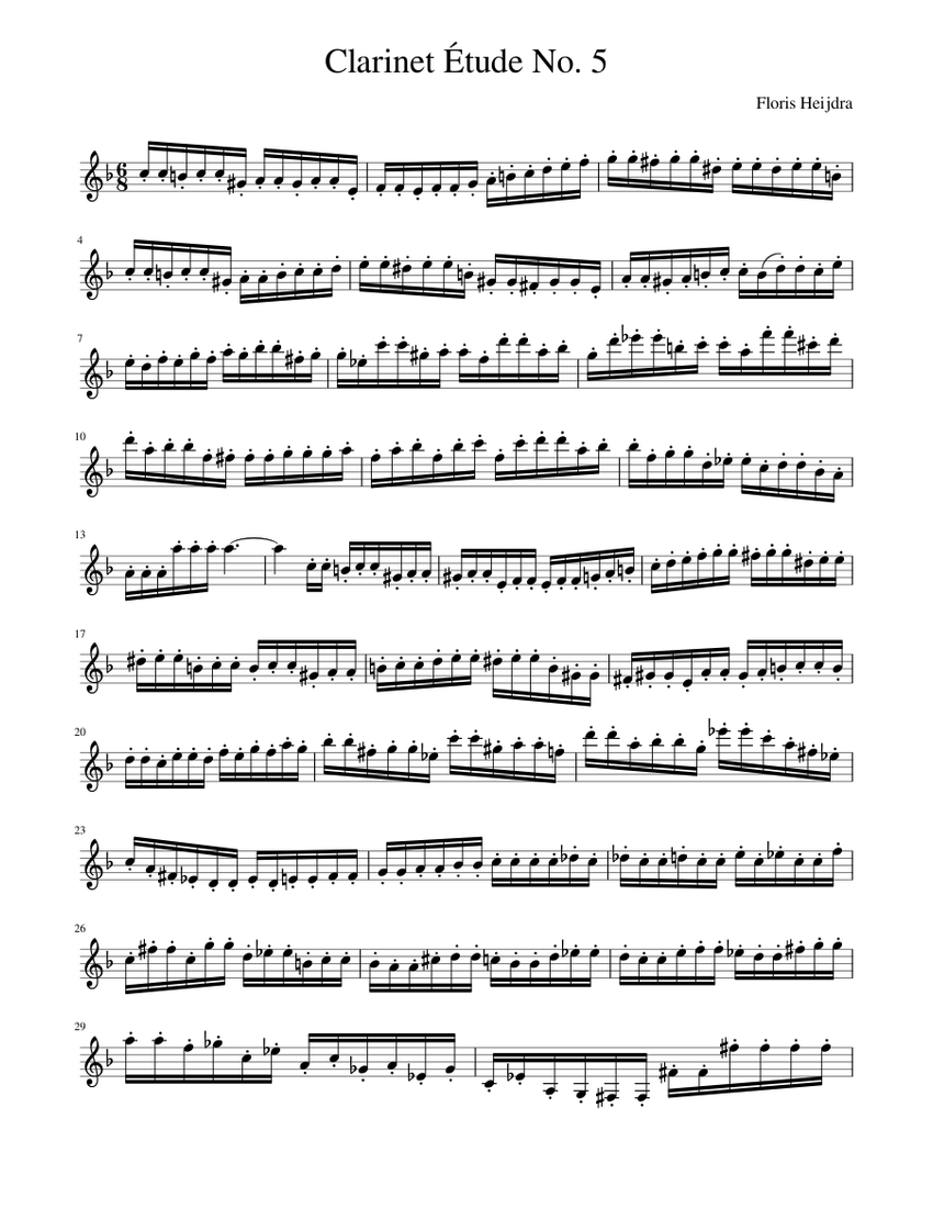 Étude No. 5 piano tutorial