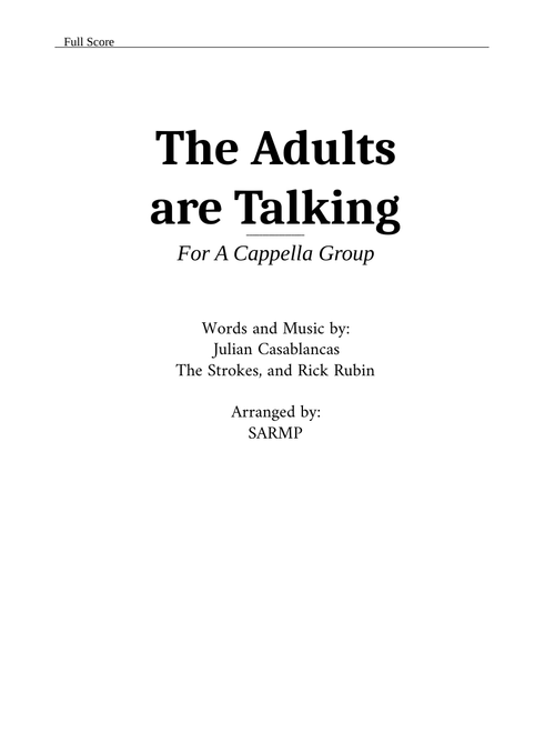 The adults are talking – The Strokes
