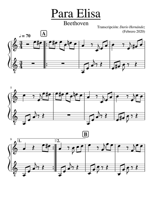 Para Elisa - Piano