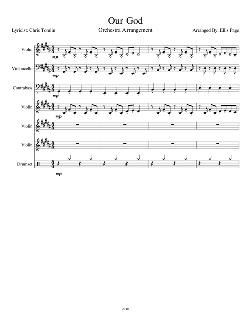 Our God Orchestra Arrangement