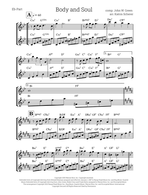 Body And Soul (Arr. Katrin Scherer) - Tony Bennett & Amy Winehouse (Instrumental Duet)