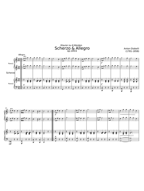 SCHERZO. ALLEGRO VIVACE - Anton Diabelli