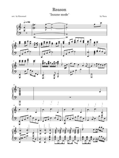 Reason – yuzu "IMPOSSIBLE mode" arrangement