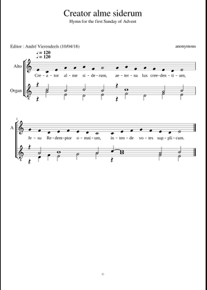 Creator Alme Siderum Sheet Music for Flute, Oboe, Bassoon, Cello (Mixed ...