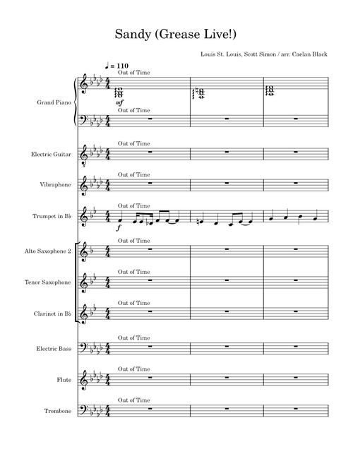 Sandy (From Grease Live!) – Aaron Tveit LCHS Senior Jazz Band