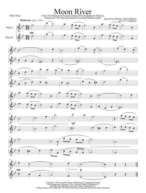 Moon River (Arr. P. R. Frederick) - Andy Williams (Flute Duet)