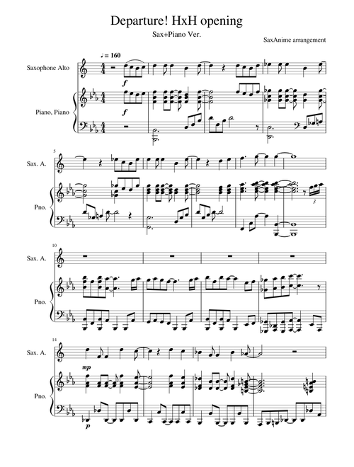 Departure! Sax/Piano - Hunter X Hunter OP