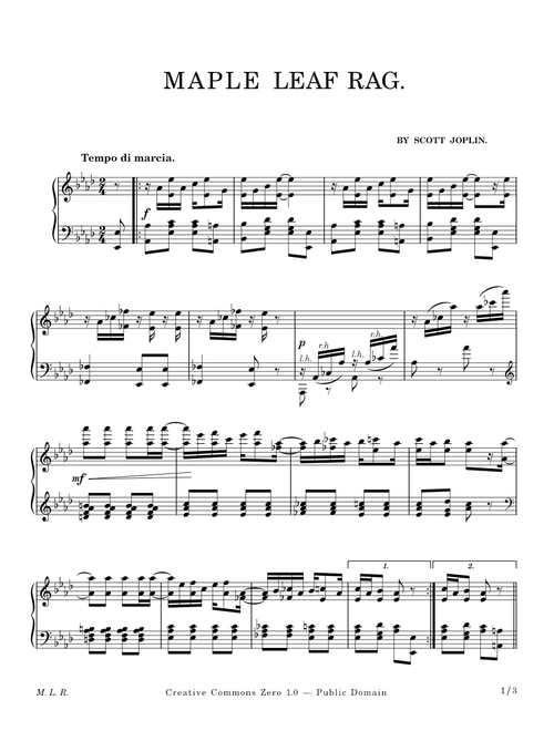 Scott Joplin Piano Works sheet music by James Brigham | Play