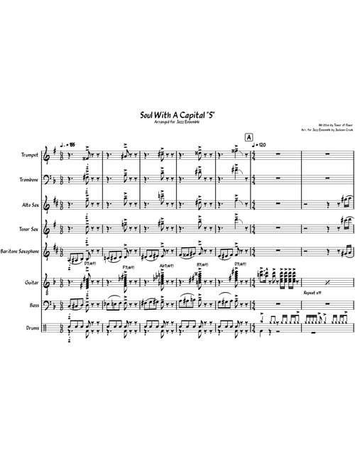 Soul With A Capital S by Tower of Power| Arr. for Jazz Ensemble by Jackson Crook
