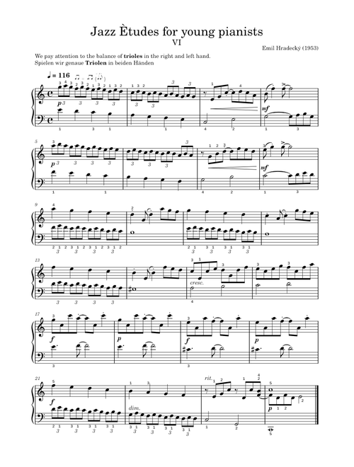 Jazz Ètudes for young pianists #6 – Emil Hradecký